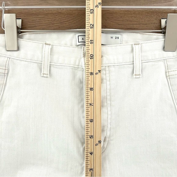 AYR Arch White Jeans Denim Pants High Waist Straight Leg Button Fly Size 25 - Picture 12 of 16